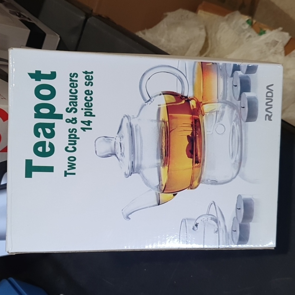 Glass teapot 14 piece set